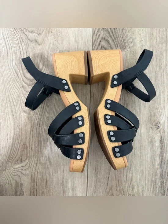 KORK-EASE Women’s 8 Ester Strappy Black Platform Heel Sandals - Picture 3 of 10